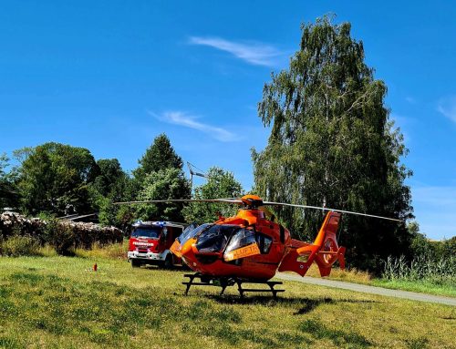 Hegensdorf: Landung Rettungshubschrauber